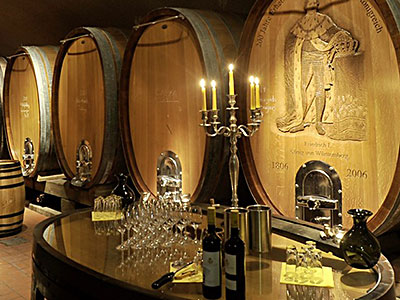 Weinkeller in der Vinothek auf Monrepos